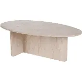 Vente-unique Couchtisch - Travertin-Effekt - ISENORA