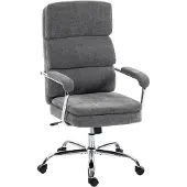 HOMCOM Bürostuhl, Ergonomischer Schreibtischstuhl mit Armlehnen, Chenille-Optik