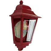 Licht-Erlebnisse Wandleuchte außen Aluminium E27 IP44 Rot Rustikal Außenwandleuchte