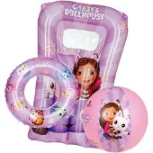 Gabby's Poppenhuis HAPPYPEOPLE Gabby's Dollhouse Strandset, bestehend aus: Strandball, Schwimmring, Kindermatratze