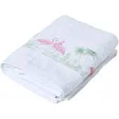 Homescapes HANDTUCH Flamingo weiß