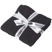 Homescapes SEIFTUCH Excellence 2er-Set schwarz 30/30 cm