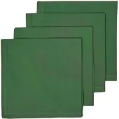 Homescapes STOFFSERVIETTEN 4er-Set dunkelgrün 45/45 cm, 100% Baumwolle