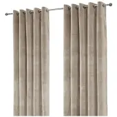 Homescapes THERMOVORHANG Samt verdunkelnd 2er-Set, Ösen 167/137 cm