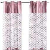 Homescapes ÖSENVORHANG Herzen blickdicht 2er-Set, 117/137 cm