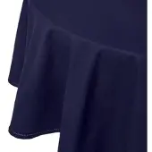 Homescapes TISCHDECKE dunkelblau rund 178 cm, 100% Baumwolle