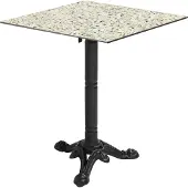 Oviala Quadratischer neigbarer Gartenbistrotisch 60 cm 4 Sitzplätze Terrazzo - Opera