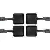 Piebert 6x Raclette Pfännchen 23178 10x10cm, Antihaftbeschichtung, Universell für Raclettes