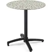 Oviala Runder neigbarer Gartenbistrotisch 70 cm 4 Sitzplätze Terrazzo - Opera