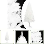 The Living Store Künstlicher Weihnachtsbaum Naturgetreue Nadeln Weiß 240 cm