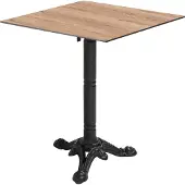 Oviala Quadratischer neigbarer Gartenbistrotisch 60 cm für 4 Personen Eiche - Opera