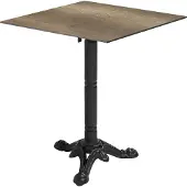 Oviala Quadratischer neigbarer 60 cm 4 Sitzplätze geräucherte Eiche - Opera