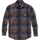 Carhartt Hemd Herren Everett Loose Longsleeve Plaid Shirt Navy-S