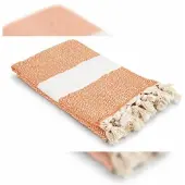 My Hamam Pestemal Hamamtuch orange naturbeige ca. 100x180 cm "Diamant"