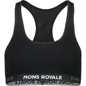 Mons Royale Womens Sierra Merino Sports Bra black (1) L
