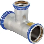 Geberit GE Mapress Edelstahl T-Stück reduziert (Gas) d35-18-35