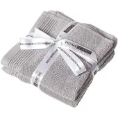 Homescapes SEIFTUCH Excellence 2er-Set hellgrau 30/30 cm