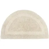 Homescapes BADEMATTE halbrund 50/80 cm, 100% Baumwolle, wendbar