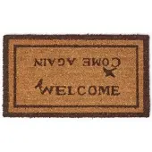 Homescapes FUSSMATTE Welcome/Come Again, Kokosfaser 40/70 cm