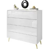 Lookway KOMMODE AURA PUSH OPEN mit Schubladen Beinfarbe – Gold