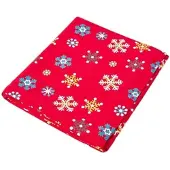 Homescapes TISCHDECKE Weihnachten, rot mit Schneeflocken, 137/178 cm