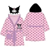 Cofi1453® Kuromi Kapuzenbademantel für Kinder Rosa 98/104 mit Tasche
