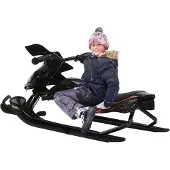 Easybuy Schneeschlitten mit verstellbaren Sitzkissen (schwarz) für Kinder ab 3 Jahren