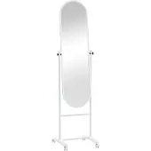 CLP Standspiegel Nane Oval Rollbar weiß