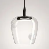 Zafferano Bilia 18 LBA3 LED-Pendelleuchte-Pendel Aluminium-Glas klar - Kugeln matt-mit LED (2700K)