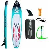 Kohala Arrow 2 Blau Aufblasbares Paddle Surfbrett mit Zubehör (335 x 75 x 15 cm)