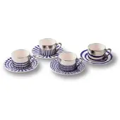 Pols Potten Espressotasse Aunty Dark Blue (Set von 4)