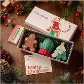 OIMG (BBB, -) Weihnachts Duftkerzen Geschenkset, natürliches Sojawachs für Winter Deko