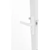 Vente-unique Tür-Set – wendbar – Aluminium & Sicherheitsglas – 204 x 83 cm – Weiß – LOXTON
