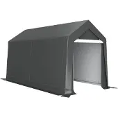 Outsunny Garagenzelt, 2,1x3,6x2,35m Lagerzelt mit UV-Schutz, Reißverschlusstür