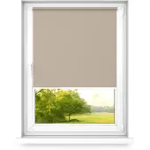 Time4blinds - Verdunklungsrollo ohne Bohren - Sandbraun - Links, 1400x1200mm