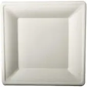 Papstar 12 Teller, Zuckerrohr "pure" eckig 26 cm x 26 cm weiss