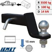 Lemet 2-Zoll AHK-Einschub Adapter Erhöht US-AHK für Dodge Ram 1500 Bj. 2010-2018