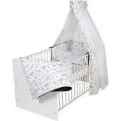 Schardt Kinder-Komplettbett Classic White 70x140 cm, Dess. Origami Black