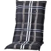 Madison Tuinstoelkussen für niedrige Rückenlehnen Nils taupe 106x46cm 6cm dick mit Befestigungsmöglichkeiten