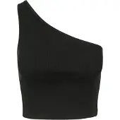 Urban Classics Yoga & Relax Shirt "Damen Ladies Cropped Asymmetric Top" 1 Stk.