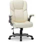 COLAMY Bürostuhl – Ergonomischer Schreibtischstuhl mit hoher Rückenlehne, Klapparmlehnen und verstellbarer Neigungsfunktion