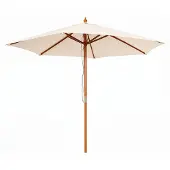 Linder Exclusiv GmbH Linder Exclusiv Gartensonnenschirm mit Holzkonstruktion 250 cm Beige