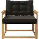 vidaXL Outdoor-Sofagarnitur Massives Akazienholz und Textilene Weiß