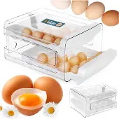 Orion Eierbehälter für den Kühlschrank, Organizer für 40 Eier, 2-etagig, doppelstöckig 229164