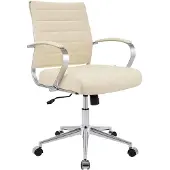 CLP Bürostuhl Oakland höhenverstellbar und drehbar creme Material Stoff