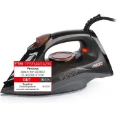 Princess Dampfbügeleisen 2600W mit Keramiksohle, Vertikaldampf, 220ml Wassertank, Selbstreinigung, Anti-Tropf-System, 80g Dampfstoß