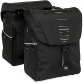 New Looxs Doppelte Fahrradtasche Vigo Double - 40 Liter - 30 x 19 x 40 cm (2x) - Schwarz-Grün
