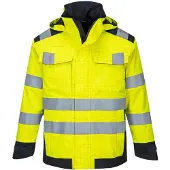 Portwest MV70 Modaflame Regen Multi-Norm Arc-Jacke Yellow/Navy Gr. 4XL