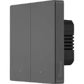 Sonoff M5-2C-86, Intelligenter Schalter, Kabelgebunden, Polycarbonat (PC), Matt, Schwarz, Wand