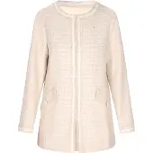 Dreimaster Mantel Mantel Damen hellbeige Glitzer